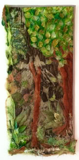 Textilkunst, textile Bilder, Art-Textile, Textilkunst aus Berlin, Berliner Künstler, Musik-Textil Christine Bünning, Buenning, Foto-Art-Textil